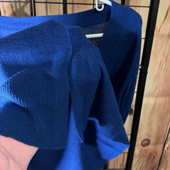 Ava & Viv - V Neck Long Sleeve Knit Sweater - Royal Blue - 2x - Picture 6 of 15